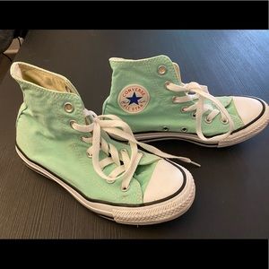 Mint Green Converse High Tops